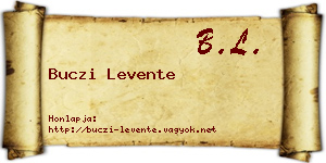 Buczi Levente névjegykártya